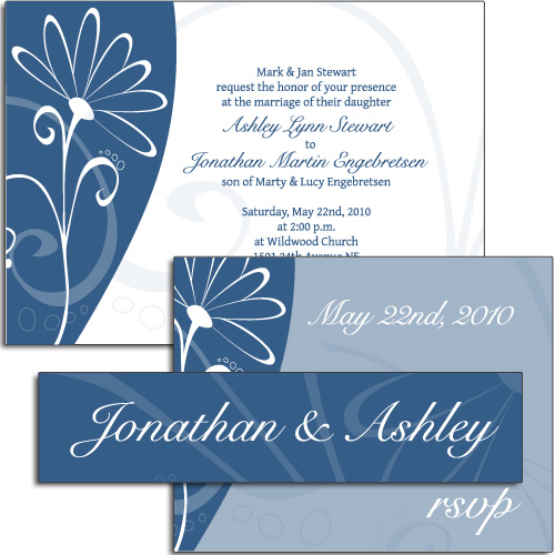 3-Piece Horizontal Wedding Invitation
