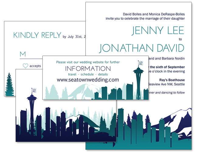 Seattle Wedding Invitation