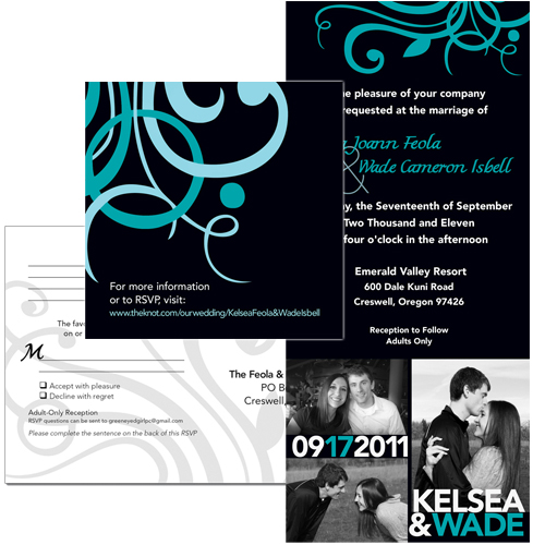 3-Piece Vertical Wedding Invitation