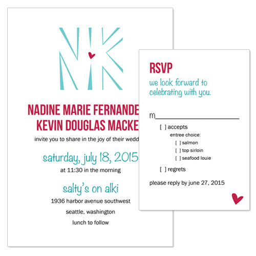 Nadine & Kevin Wedding Invitation