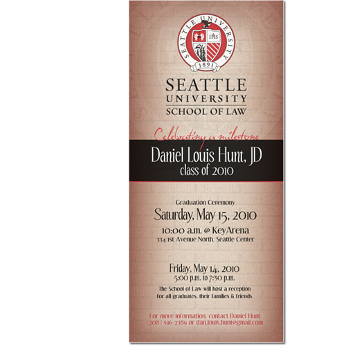 Law School Prom Graduation Invitation