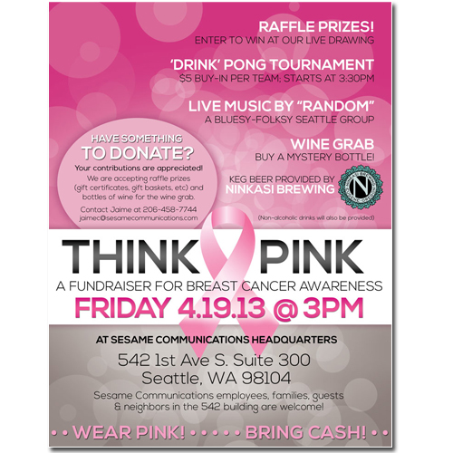 Think Pink Fundraiser Flyer