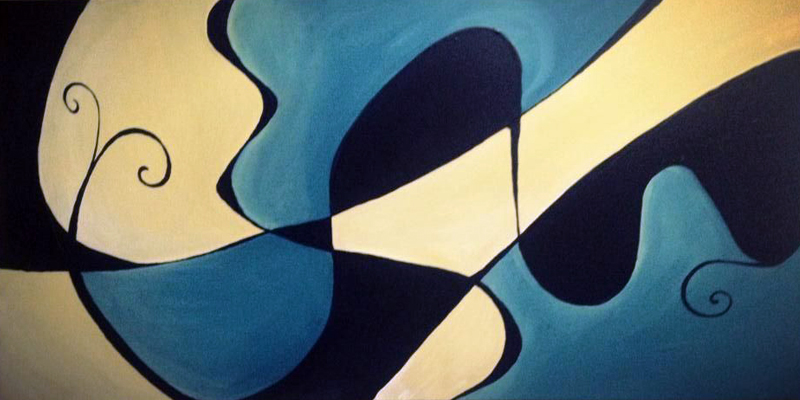 West Seattle Acrylic Painting Abstract Swirls